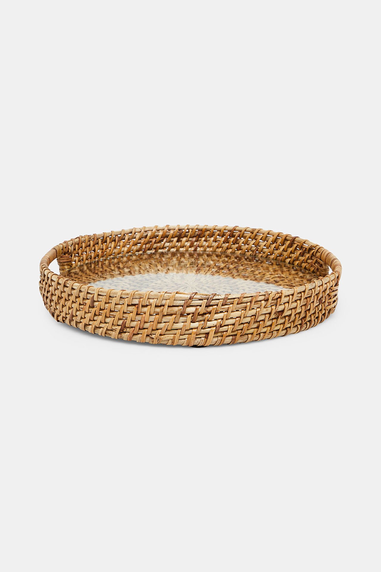 Sooboho Bambu Naturel Camlı Tepsi