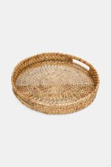 Sooboho Bambu Naturel Camlı Tepsi
