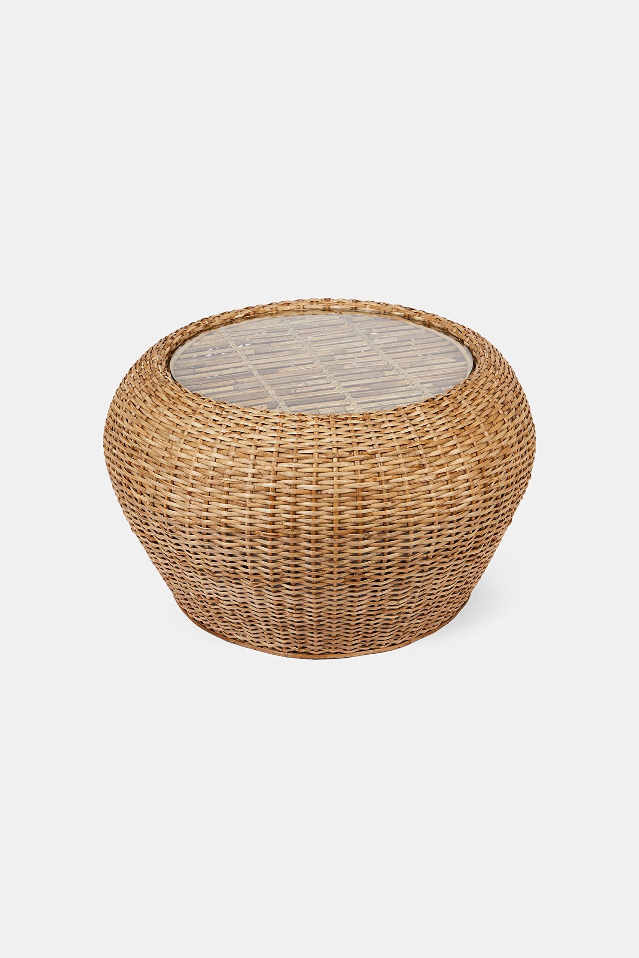 Sooboho Rattan Sehpa Camlı