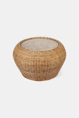 Sooboho Rattan Sehpa Camlı