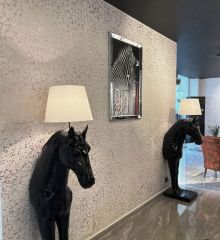 Sooboho Lambader Duvara Monte Edilebilir Yarım At Heykeli
