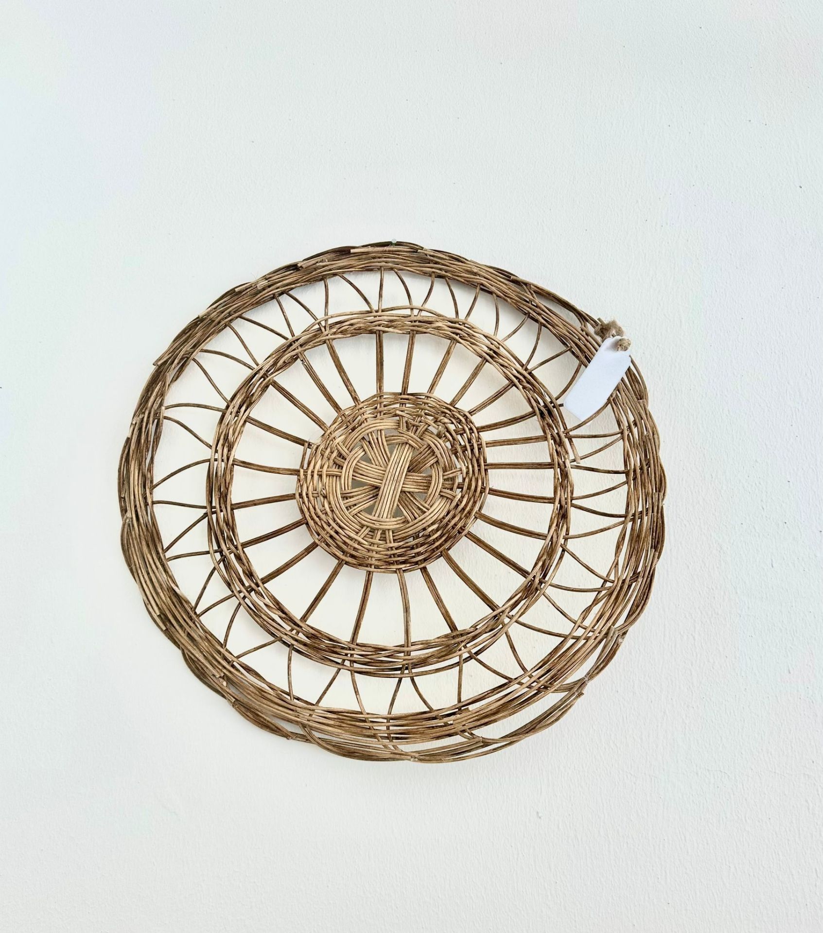 Sooboho Dekoratif Rattan Duvar Süsü Büyük Koyu Renk