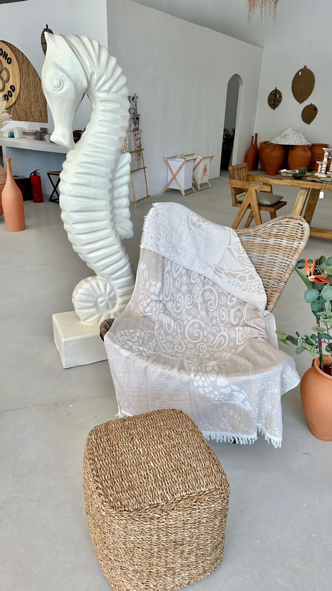 Sooboho Kaplumbağa Desen Jakarlı Örme %100 Pamuk Peştemal