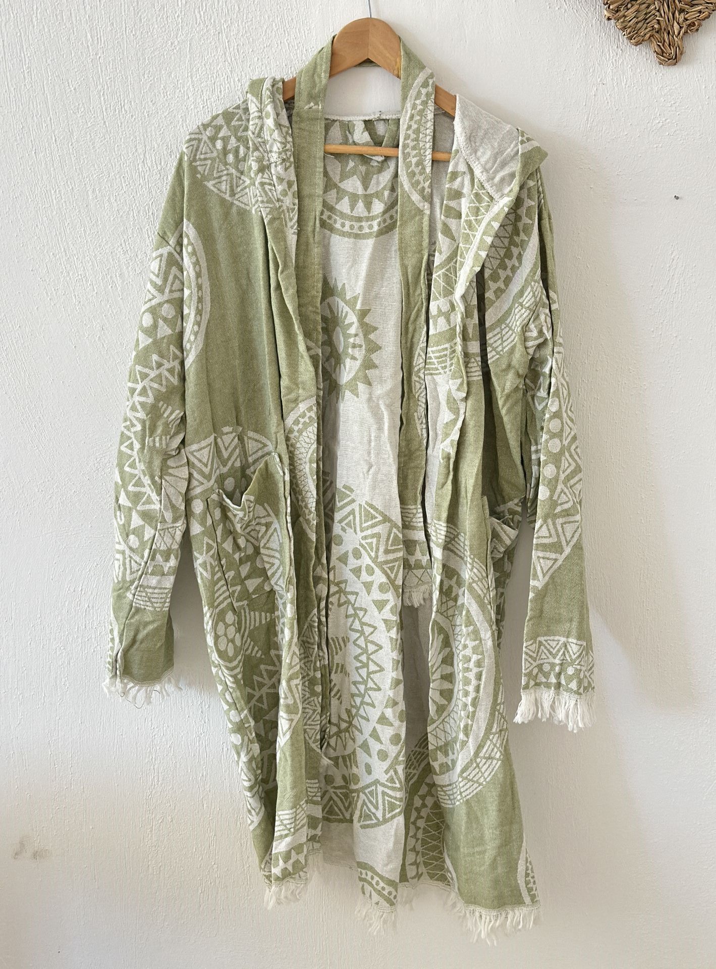 Sooboho Pamuk Kimono Bornoz Mandala Yeşil