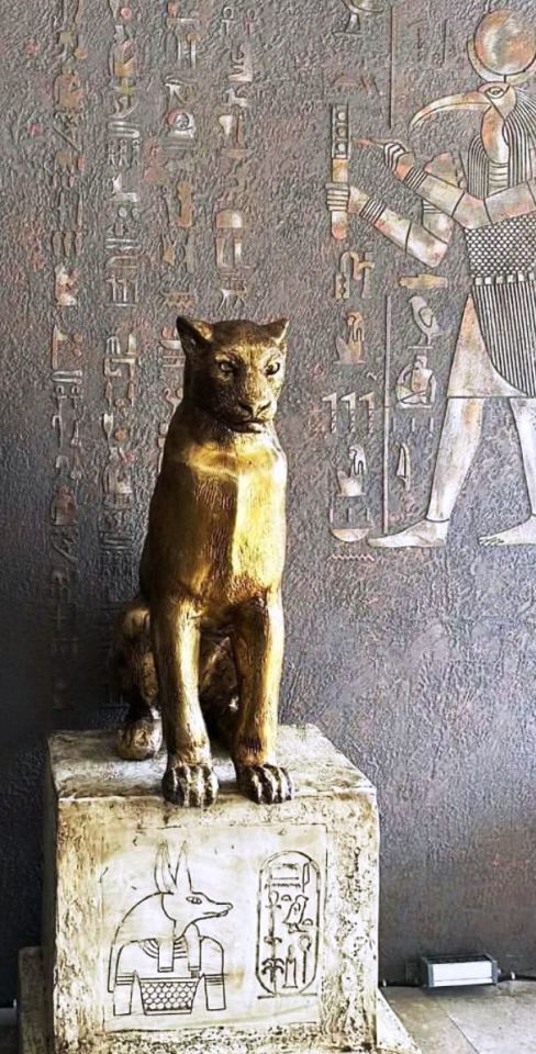 Sooboho Antik Jaguar / Pars 90 cm Heykel