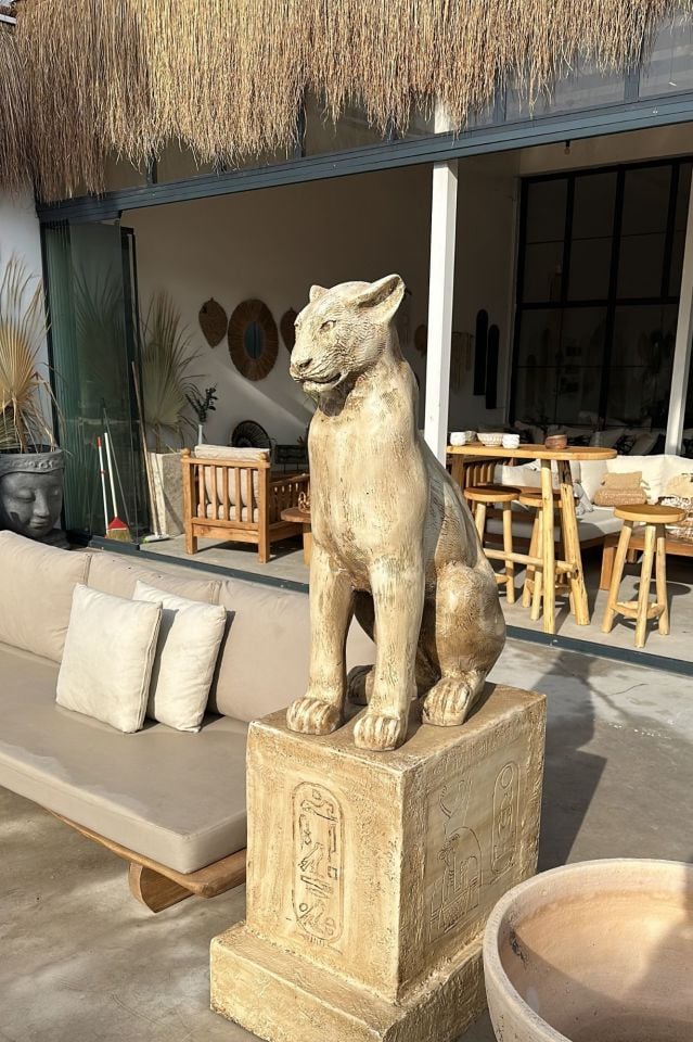 Sooboho Antik Jaguar / Pars 90 cm Heykel